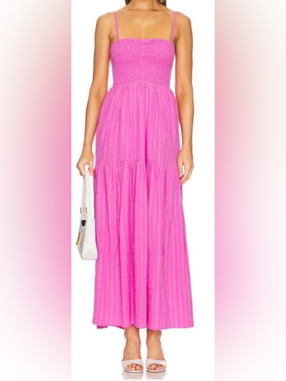 l*space Mallorca Tiered Maxi Dress in Raspberry